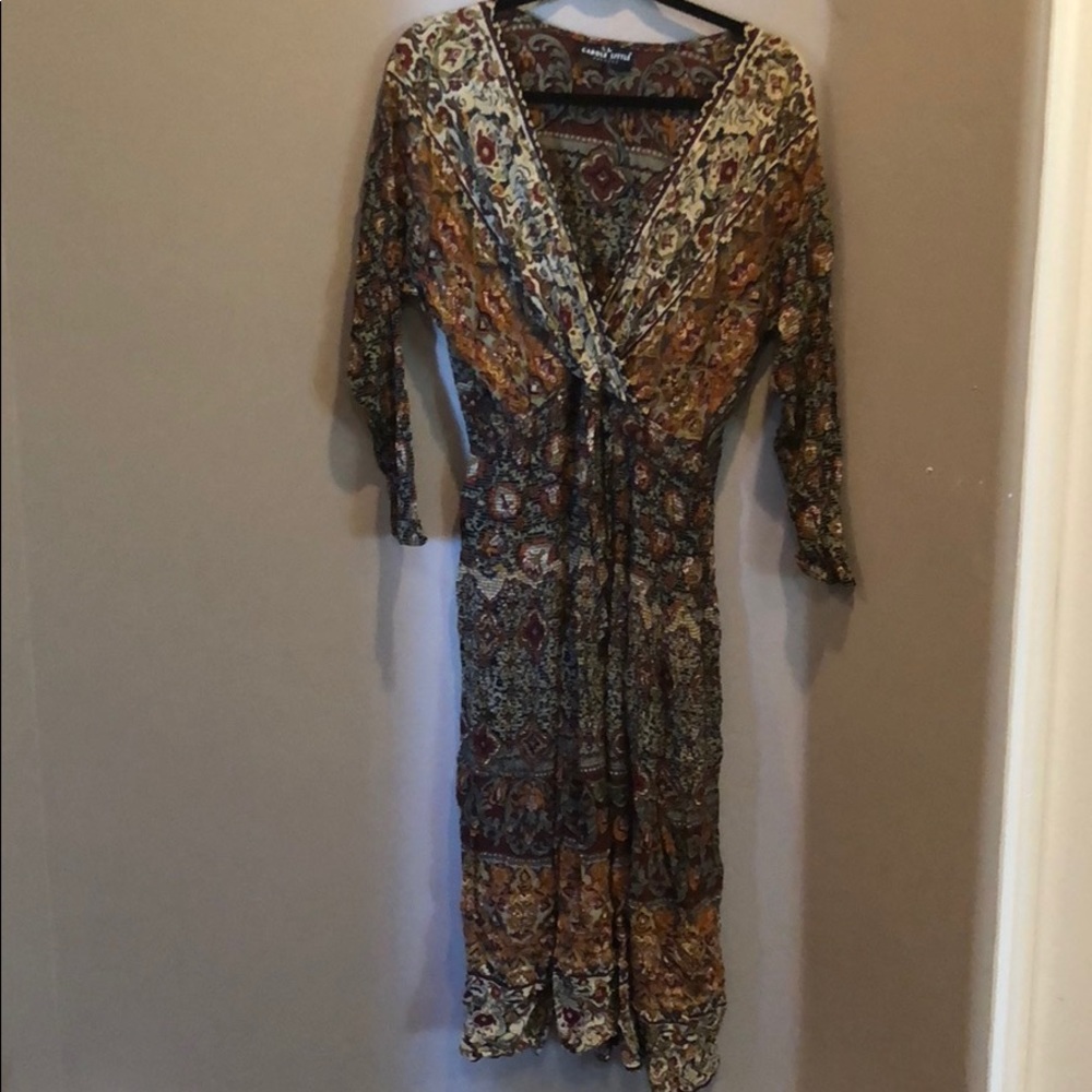 V shapes long dress